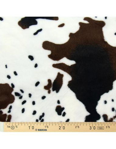 Tissu fausse fourrure animal - Vache