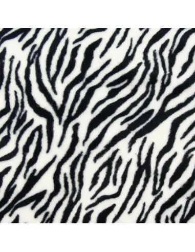Tissu fausse fourrure animal - Zèbre