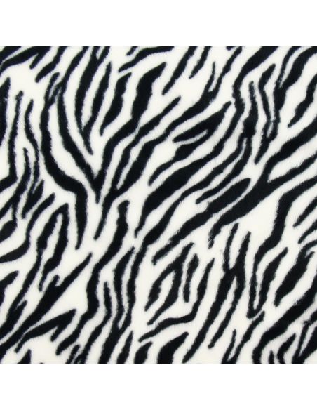 Tissu fausse fourrure animal - Zèbre