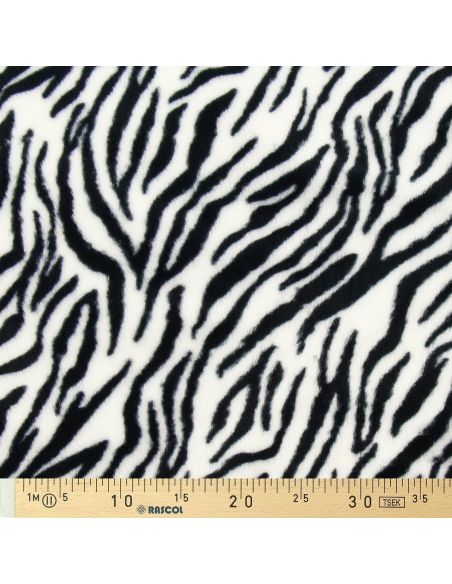 Tissu fausse fourrure animal - Zèbre