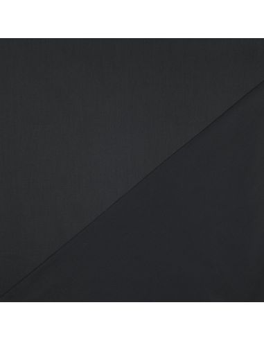 Tissu satin de coton - Noir