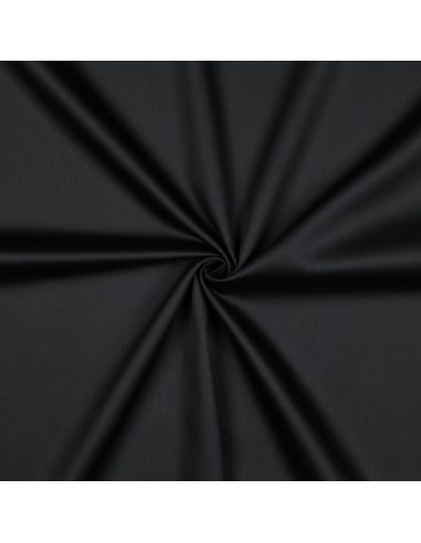 Tissu satin de coton - Noir