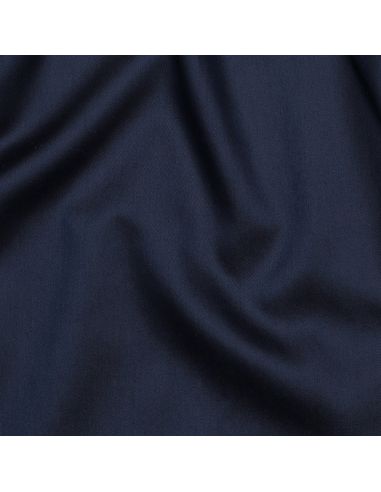 Tissu satin de coton - Bleu marine