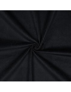 Tissu velours côtelé coton - Noir
