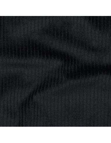Tissu velours côtelé coton - Noir