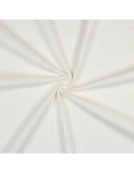 Tissu velours côtelé coton - Écru
