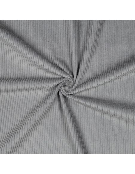 Tissu velours côtelé coton - Gris