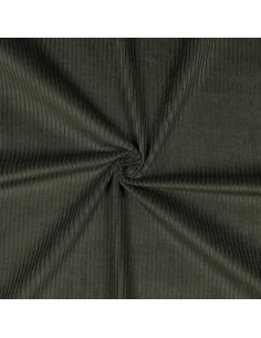 Tissu velours côtelé coton - Vert foncé