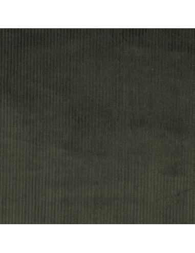 Tissu velours côtelé coton - Vert foncé