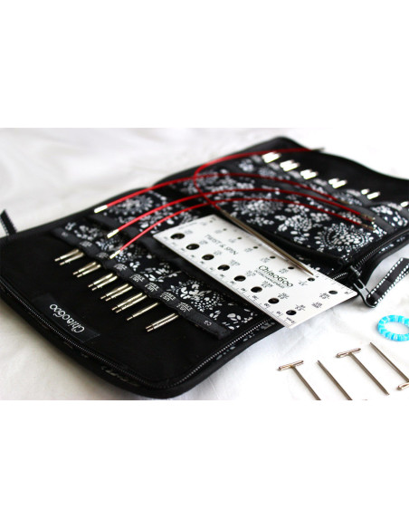 Pochette d´aiguilles à tricoter circulaires en métal ChiaoGoo