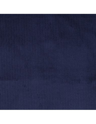 Tissu velours côtelé coton - Bleu marine