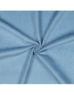 Tissu velours côtelé coton - Bleu