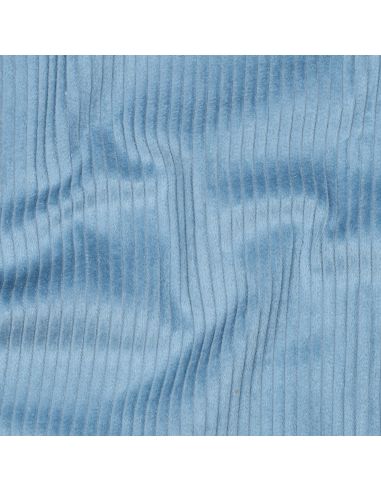 Tissu velours côtelé coton - Bleu