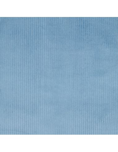 Tissu velours côtelé coton - Bleu