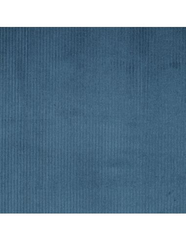 Tissu velours côtelé coton - Bleu pétrole