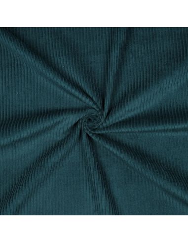 Tissu velours côtelé coton - Vert émeraude