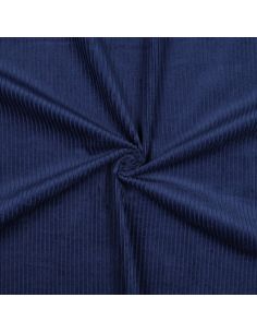 Tissu velours côtelé coton - Cobalt