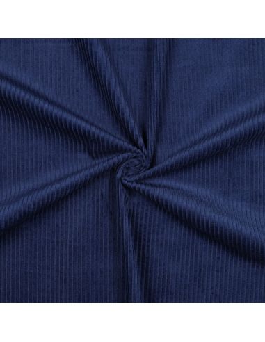 Tissu velours côtelé coton - Cobalt