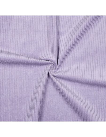 Tissu velours côtelé coton - Lilas