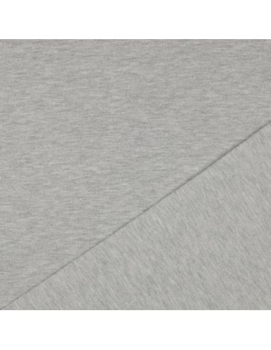 Tissu sweat pailleté - Gris