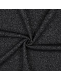 Tissu sweat pailleté - Noir