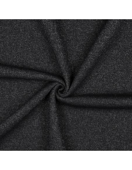 Tissu sweat pailleté - Noir