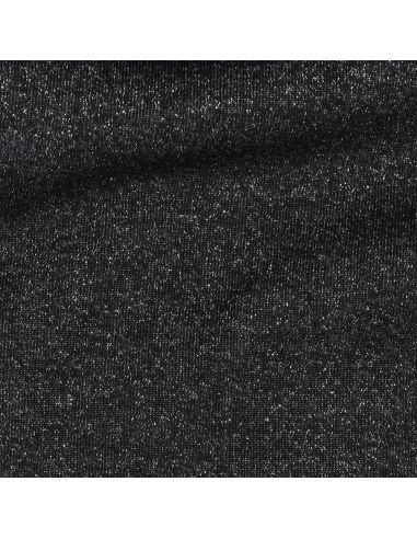 Tissu sweat pailleté - Noir