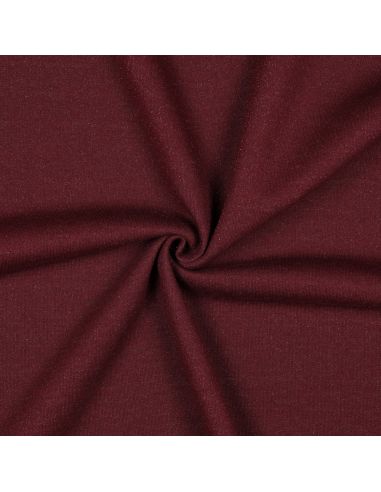 Tissu sweat pailleté - Aubergine