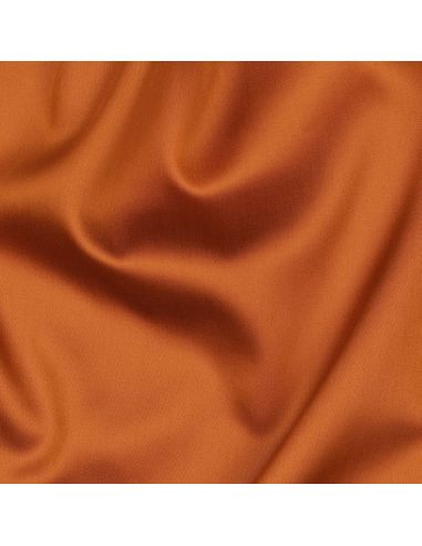 Tissu satin de coton - Brique