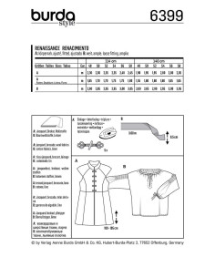 Patron de déguisement - Burda 6399 2