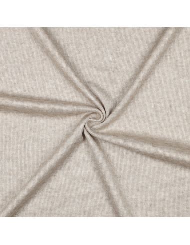 Tissu maille tricot mélangé - Beige