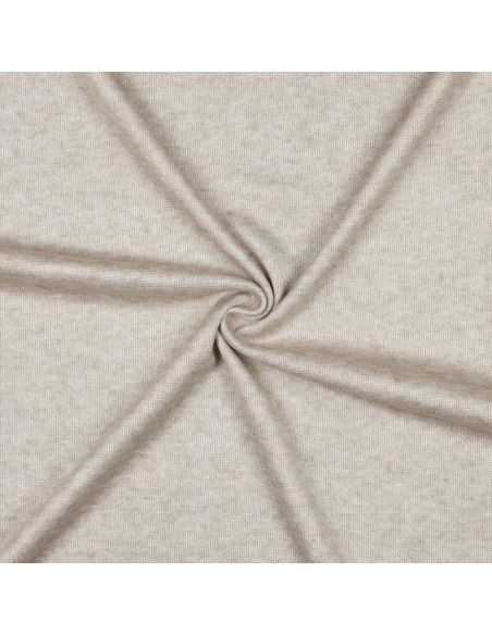 Tissu maille tricot mélangé - Beige