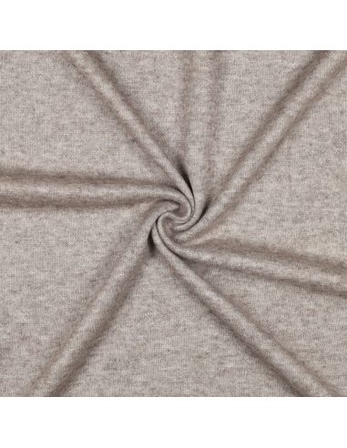 Tissu maille tricot mélangé - Taupe