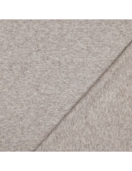 Tissu maille tricot mélangé - Taupe