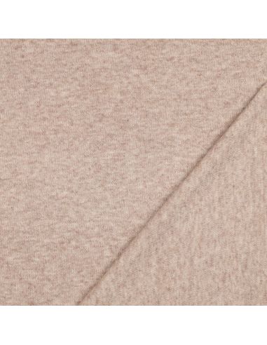 Tissu maille tricot mélangé - Canelle