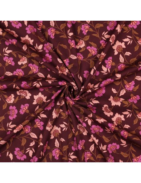 Tissu viscose lourde stretch Rosella - Bordeaux