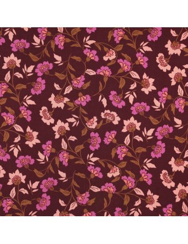 Tissu viscose lourde stretch Rosella - Bordeaux