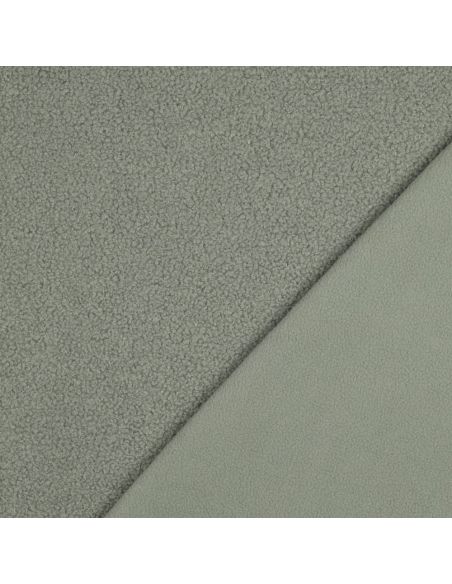 Tissu polaire Teddy double face - Vert de gris