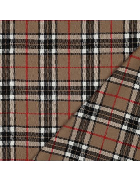 Tissus tartan écossais - Camel