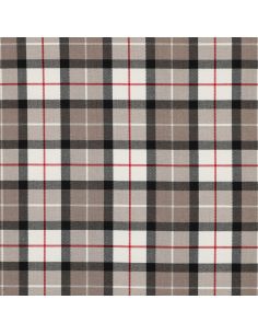 Tissus tartan écossais - Taupe et noir 2