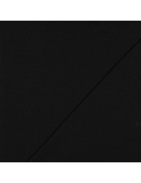 Tissu jersey bord côte côtelé - Noir