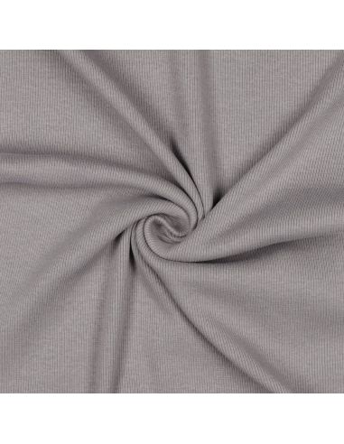 Tissu jersey bord côte côtelé - Gris
