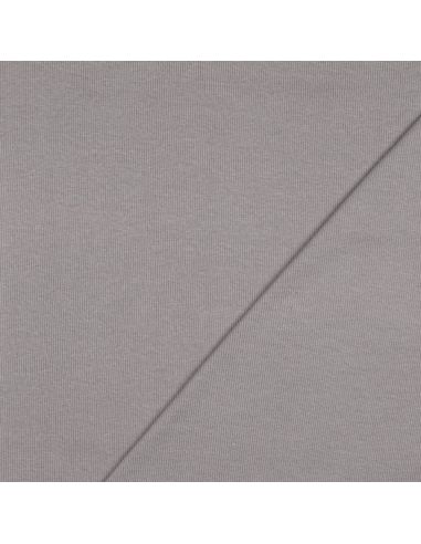 Tissu jersey bord côte côtelé - Gris
