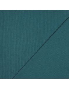 Tissu jersey bord côte côtelé - Bleu pétrole 2