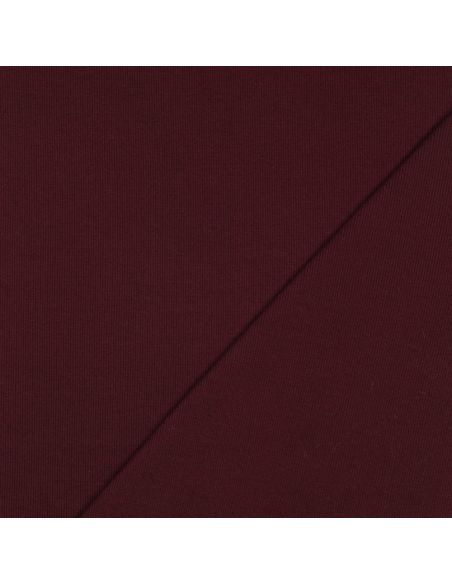 Tissu jersey bord côte côtelé - Bordeaux