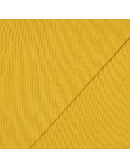 Tissu jersey bord côte côtelé - Moutarde