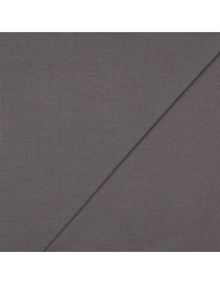 Tissu jersey bord côte côtelé - Gris foncé