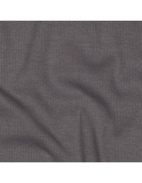 Tissu jersey bord côte côtelé - Gris foncé