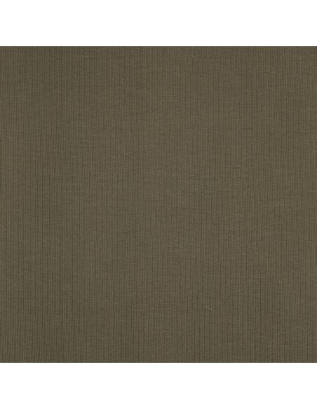 Tissu jersey bord côte côtelé - Kaki