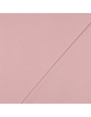 Tissu jersey bord côte côtelé - Blush